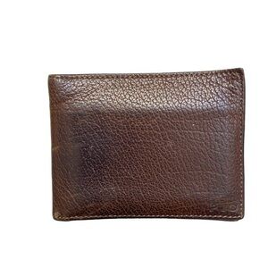 Bosca buffalo leather mens bifold wallet